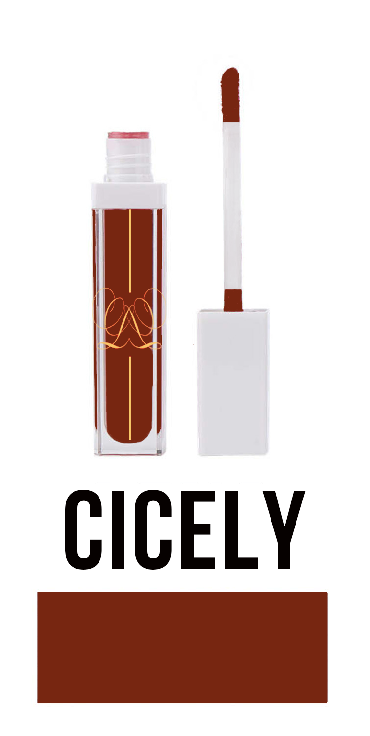 Brick Red Velvet Matte Lipstick -Cicely